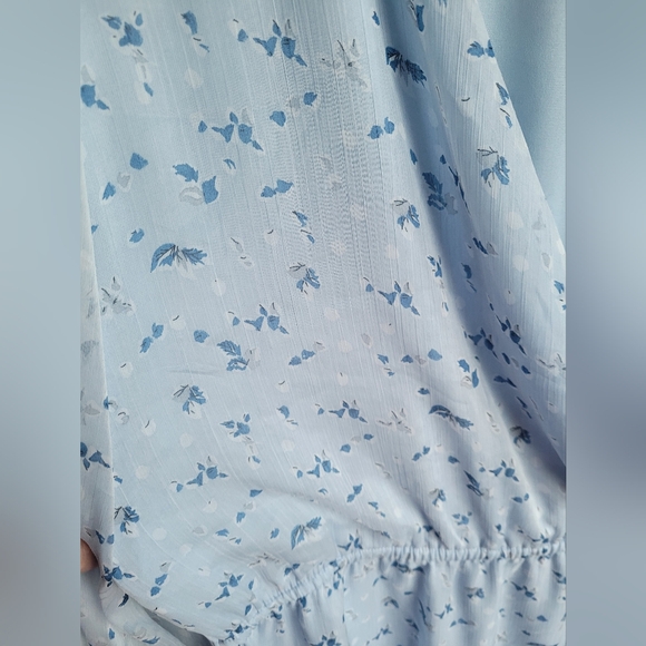 2XL Blue floral dress with ruffles - Picture 4 of 6